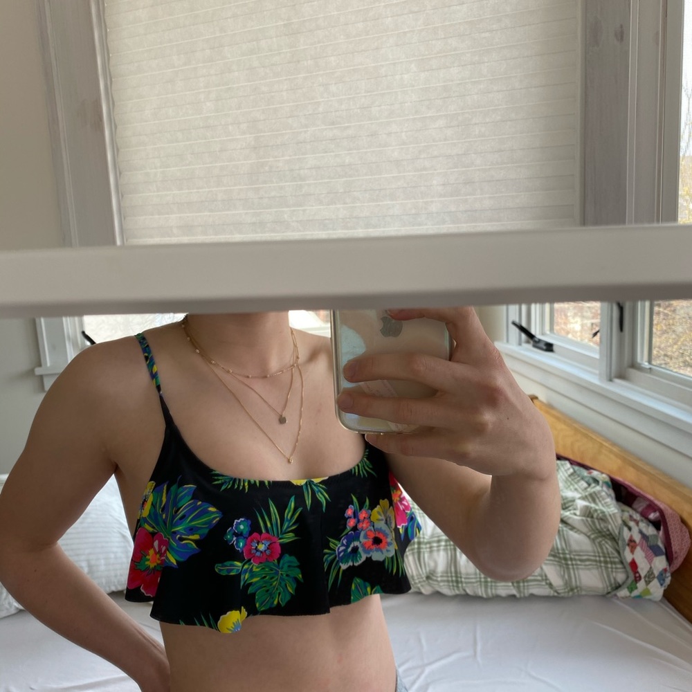 Floral bikini top